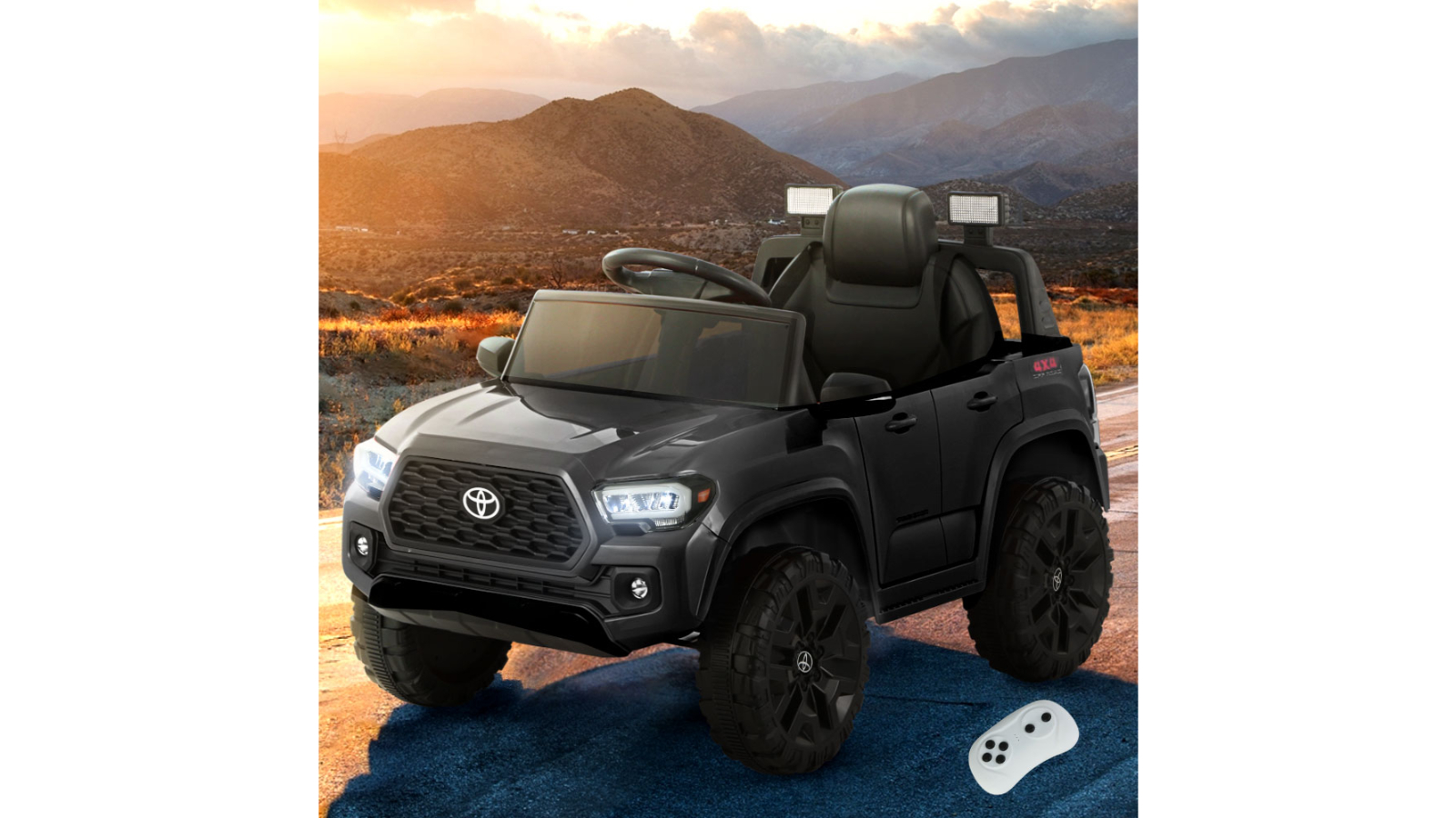 Toyota Kids Ride On Electric Off-Road Tacoma Jeep Black