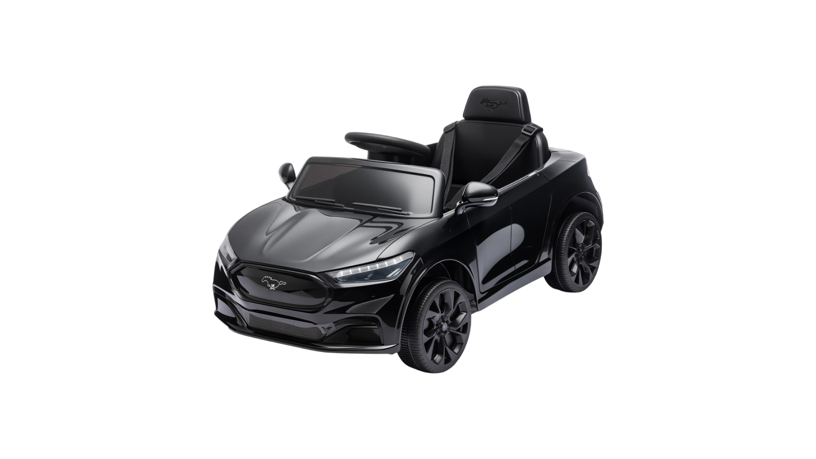 Rigo Kids Electric Toy Ride-On Car with Remote Control Horn Music - Black