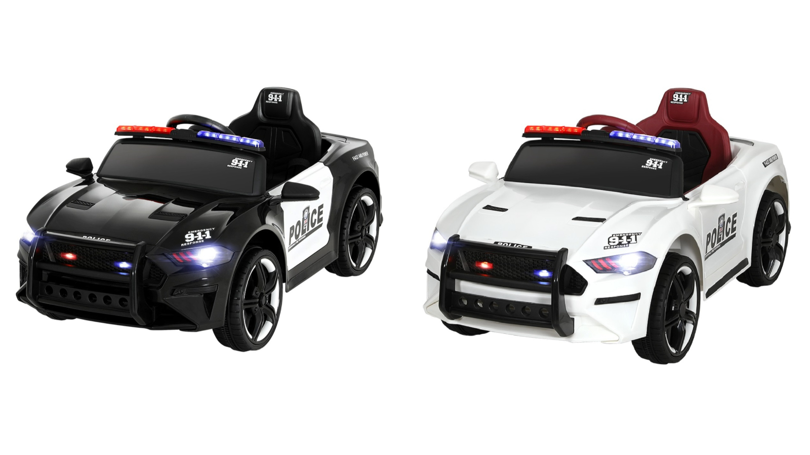 Rigo 12V Kid Battery Powered Ride On Electric Police Car