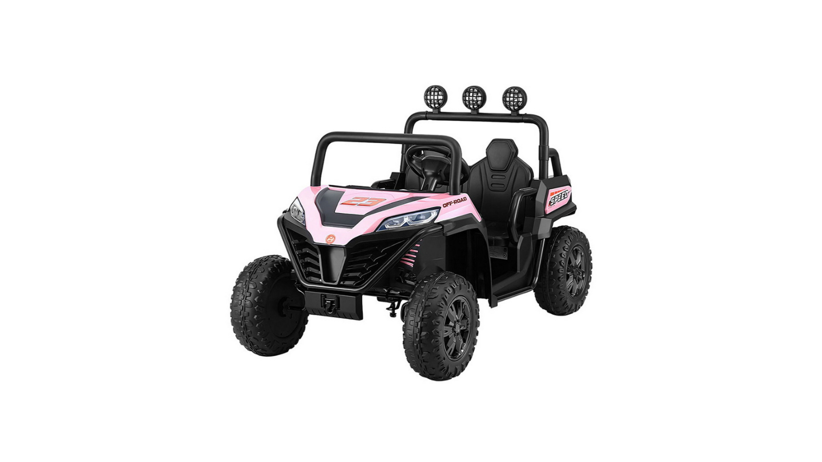 Rigo Kids 12V Ride-On Electric Car with Music Lights and Remote - Pink