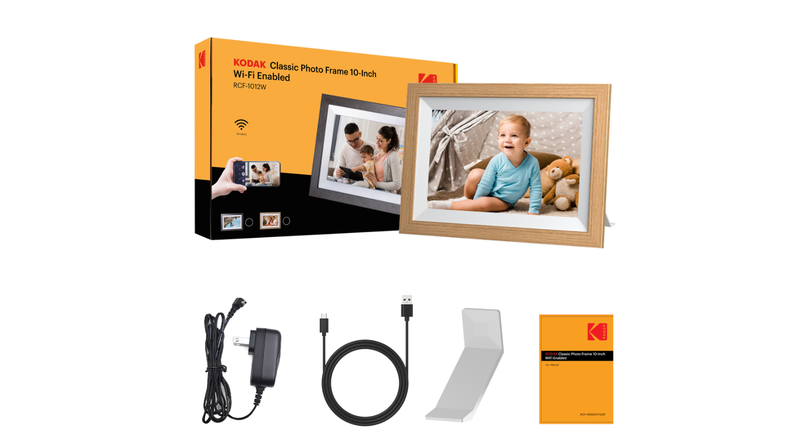 KODAK Classic Photo Frame 10.1 inch Wi-Fi Enabled RCF-1012W
