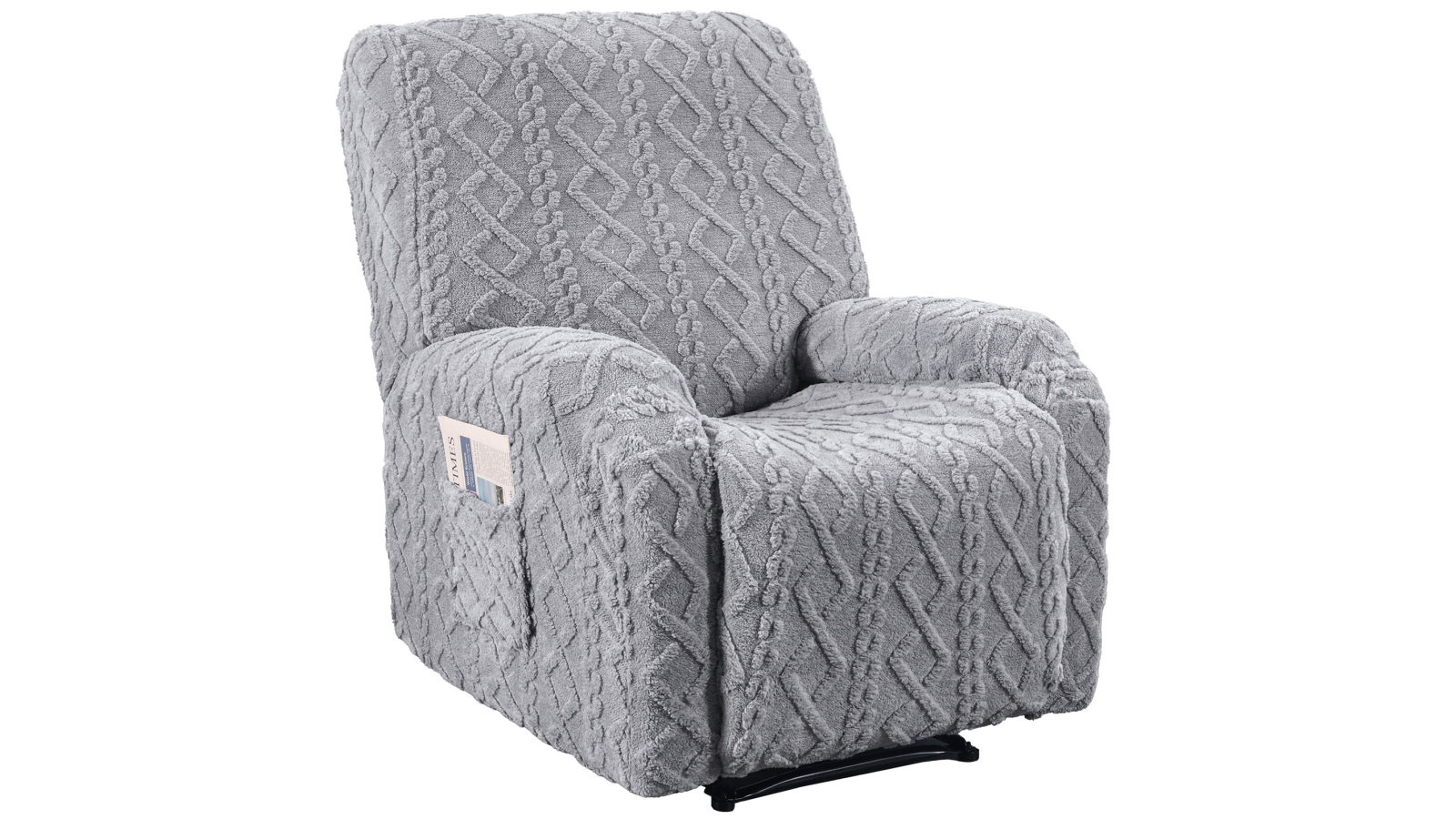Artiss Recliner Chair Covers with Storage Side Pockets - Grey