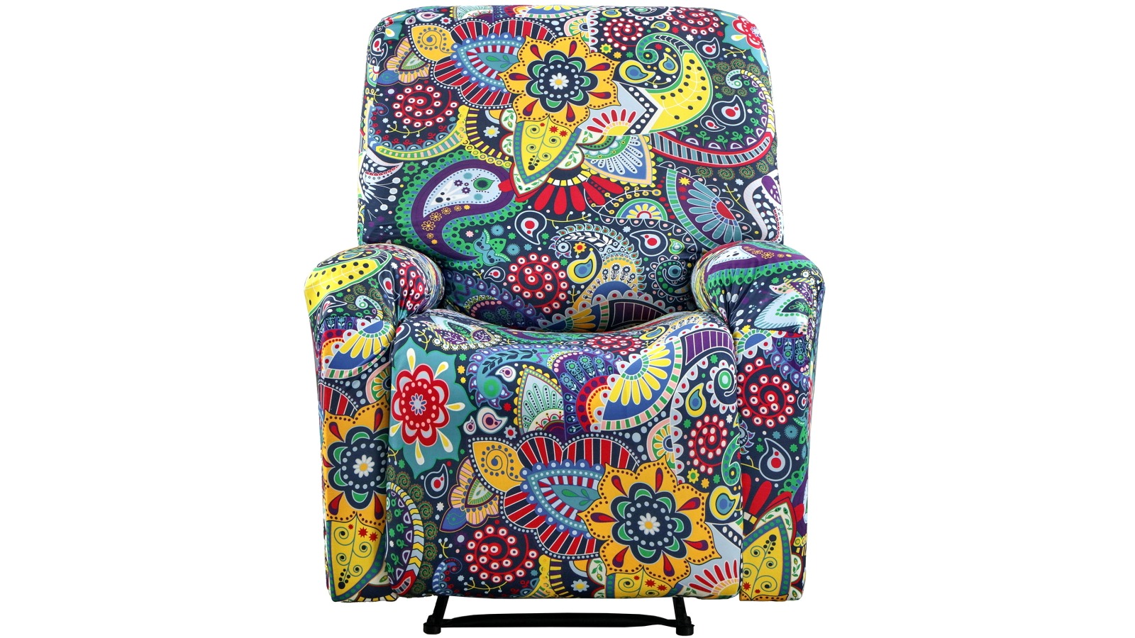 Artiss Colourful Flower Print Stretch Kids Recliner Chair Cover 4-Pieces Set