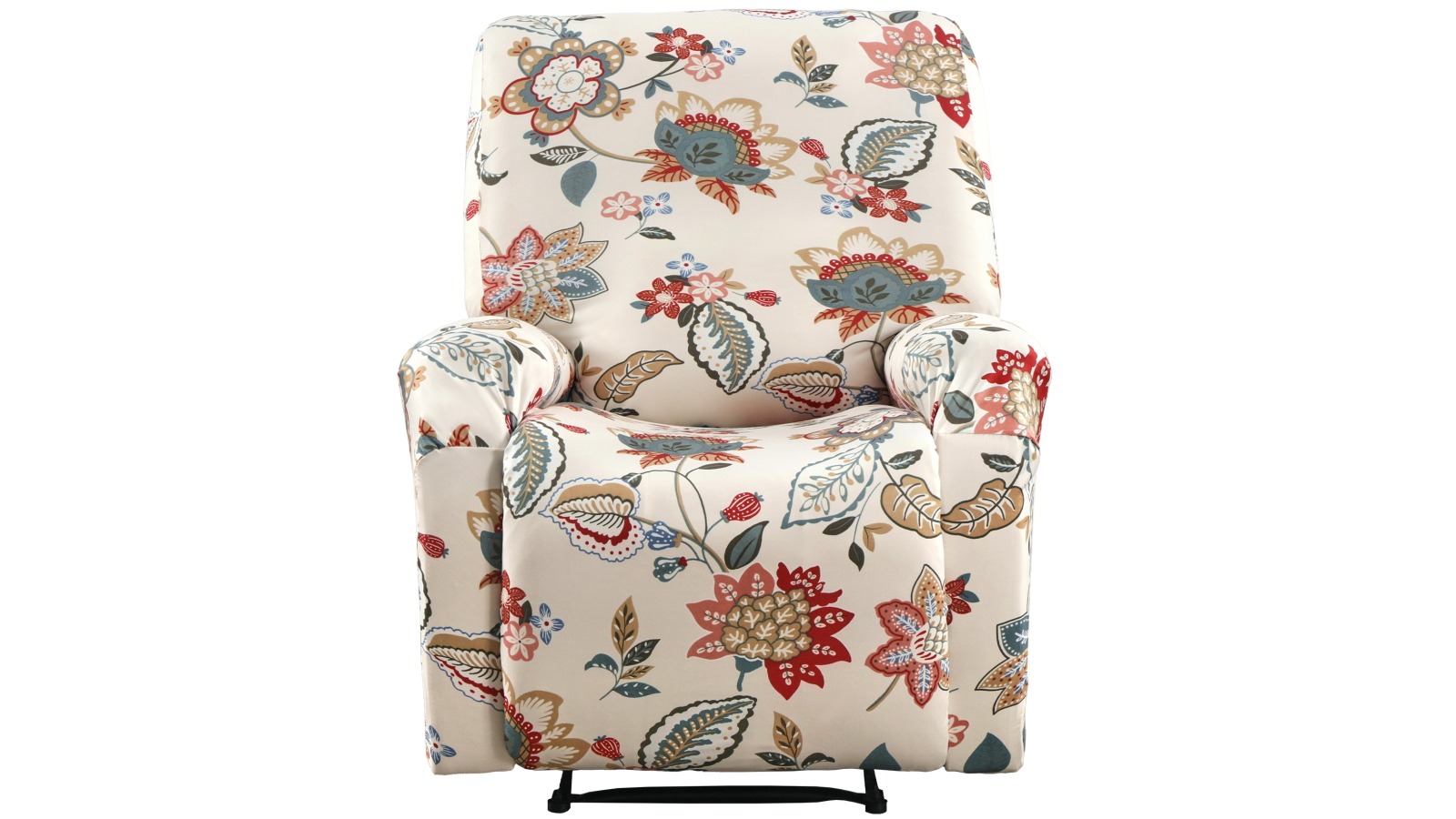 Artiss Flower Print Stretch Kids Recliner Chair Cover 4-Pieces Set