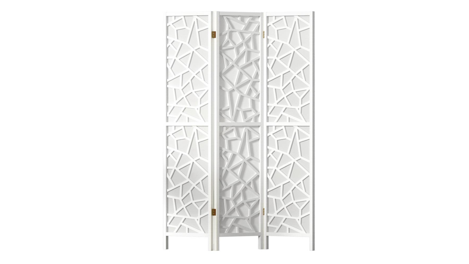 Artiss 3-Panel Solid Pine Wood 121.5cm Room Divider - White