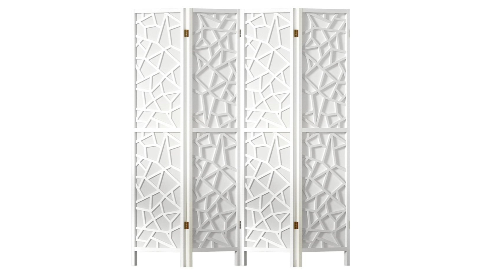 Artiss 4-Panel Solid Pine Wood 162cm Room Divider - White