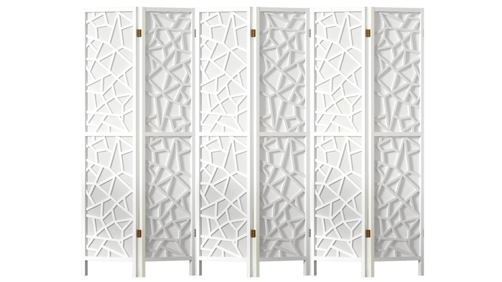 Artiss 6-Panel Solid Pine Wood 243.5cm Room Divider - White