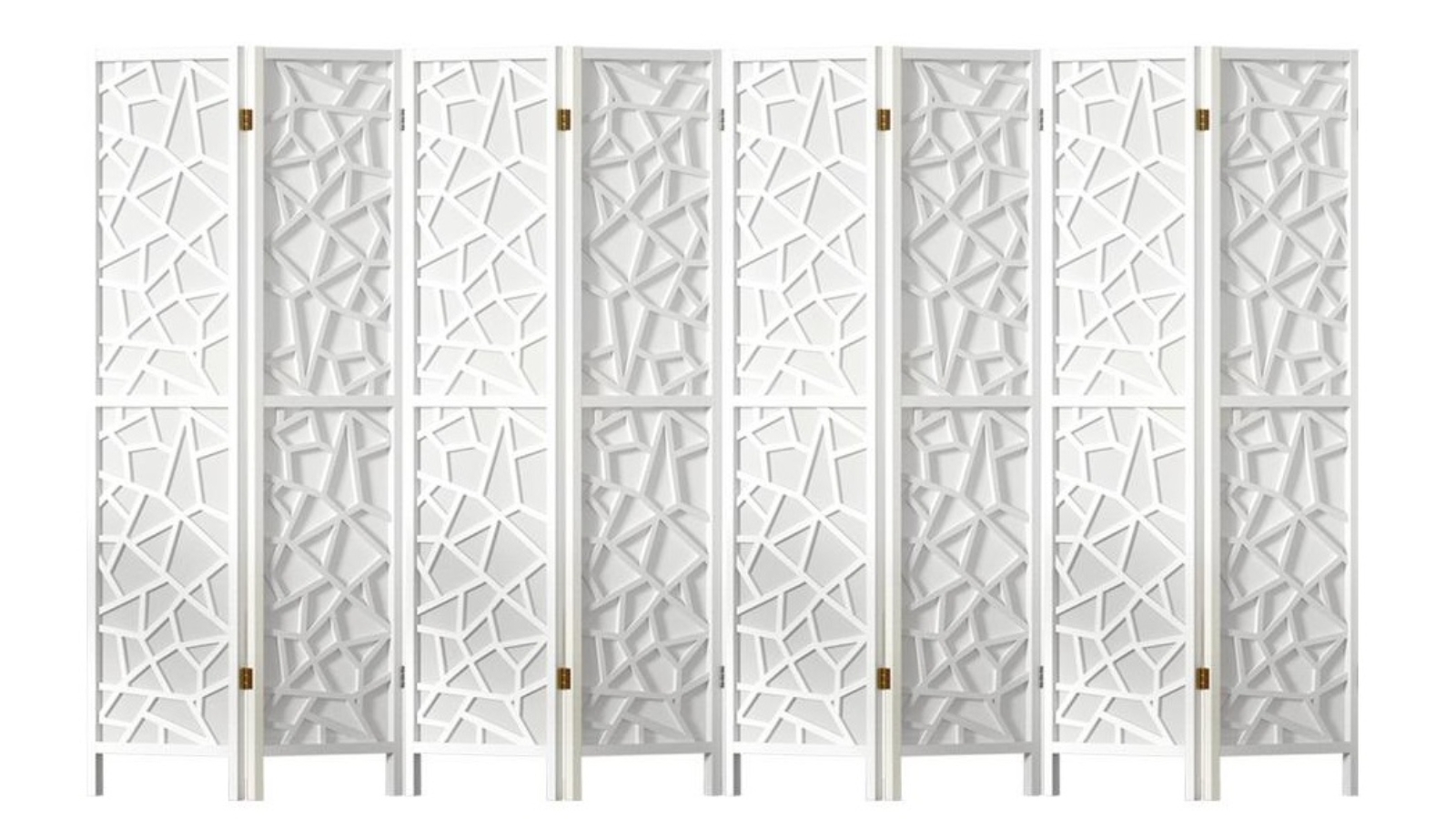 Artiss 8-Panel Solid Pine Wood 325cm Room Divider - White
