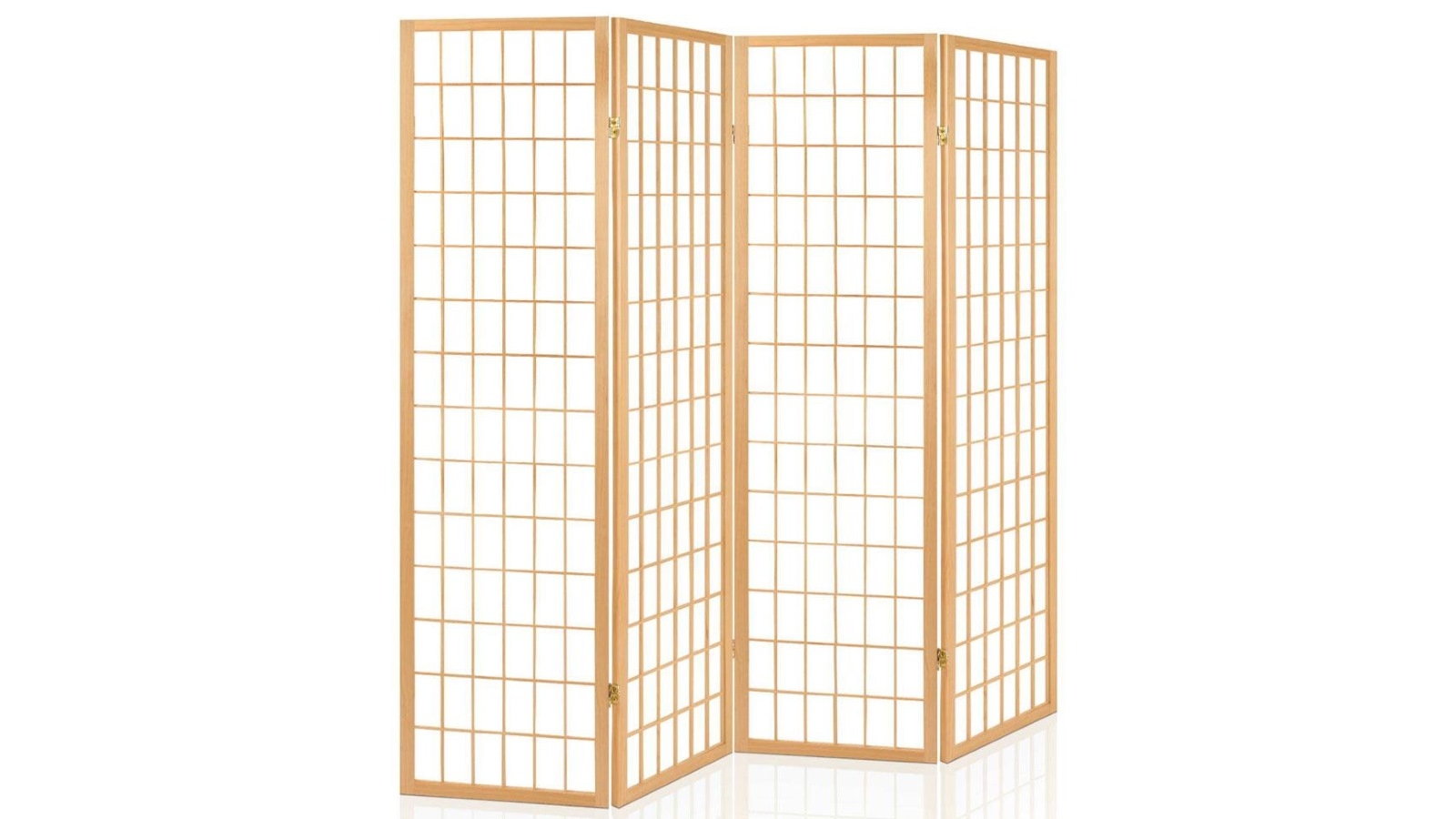 Artiss 4 Panel Wooden Room Divider - Natural