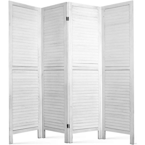 Artiss 4 Panel Room Divider Wood - White
