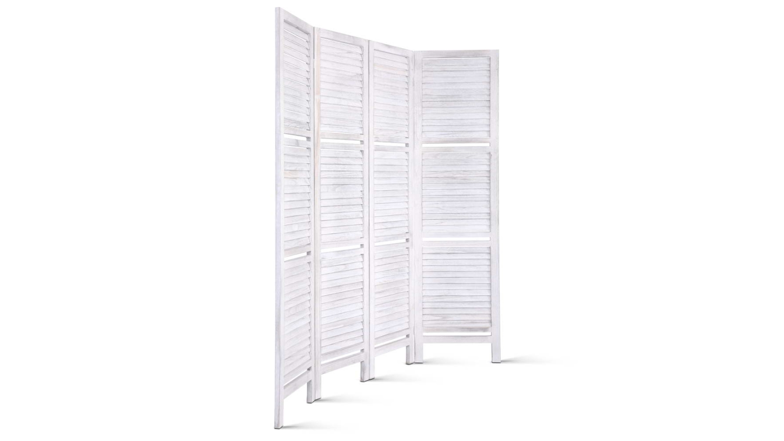 Artiss 4 Panel Room Divider Shelf - White