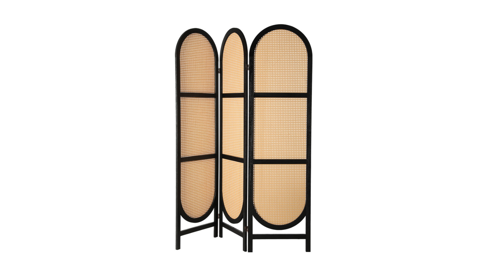Artiss 3-Panel Rattan Room Divider Screen - Brown