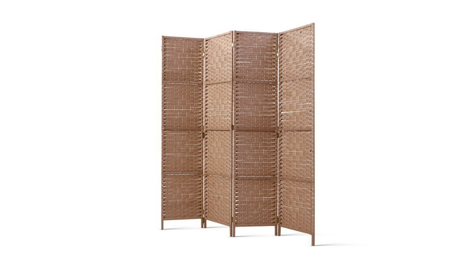 Artiss 4 Panel Woven Room Divider - Natural