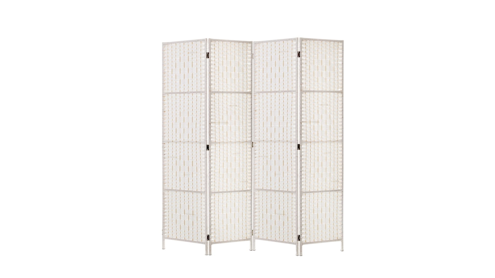 Artiss 4 Panels Woven Room Divider - White