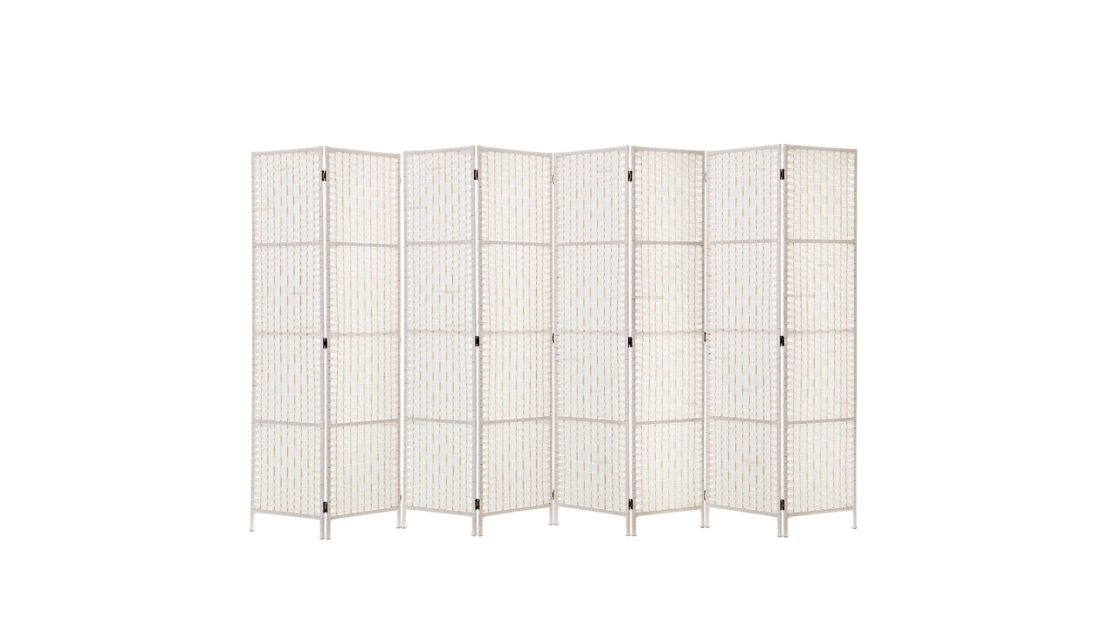 Artiss 8 Panel Room Divider Rattan White Harvey Norman