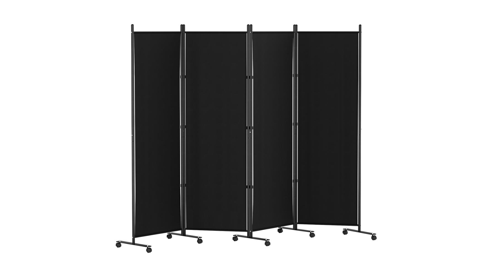 Artiss Black 4 Panel Screen Fabric Room Divider - 217cm