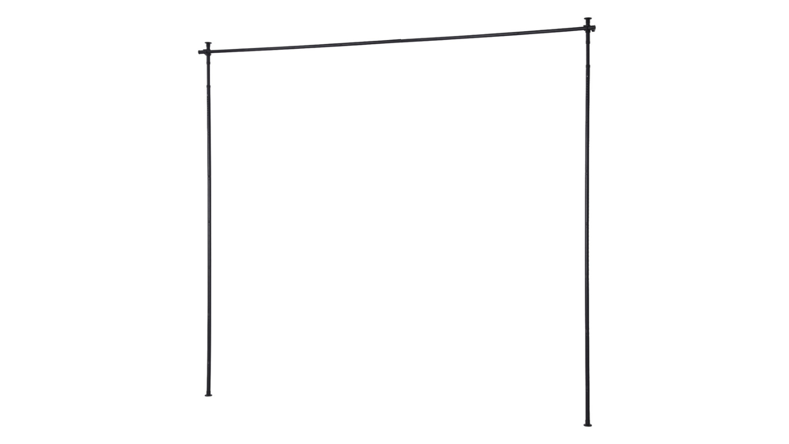 Artiss Black Extendable Curtain Rod Room Divider - 3metre