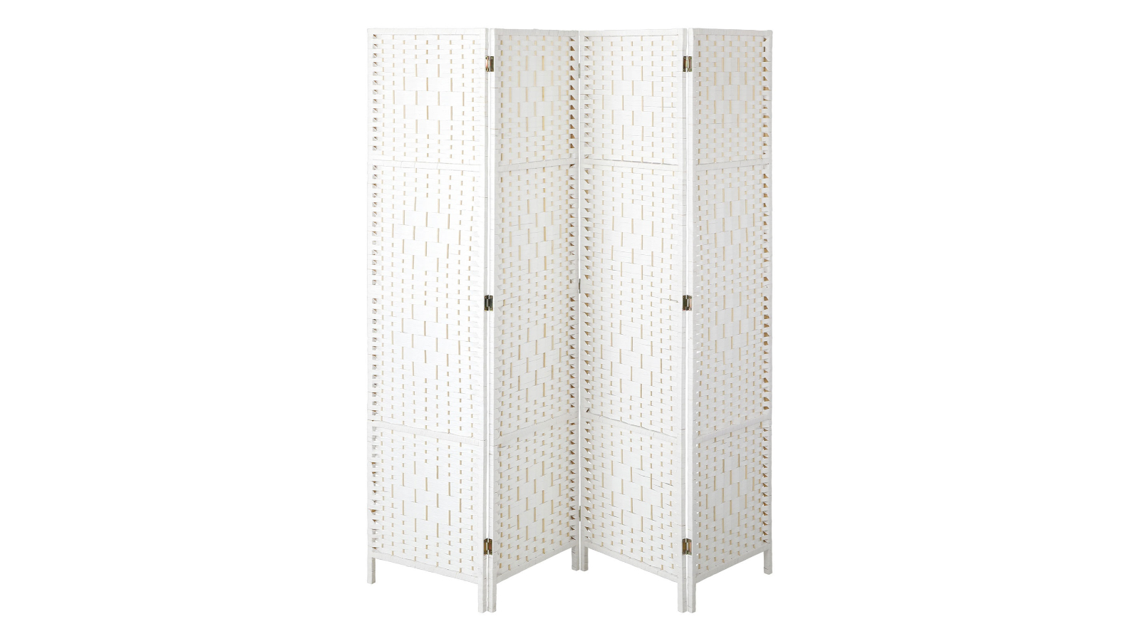 Oikiture White 4-Panel Room Divider 