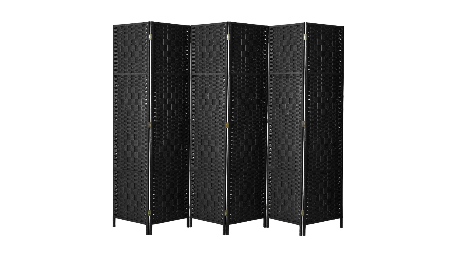 Oikiture Black 6-Panel Room Divider 