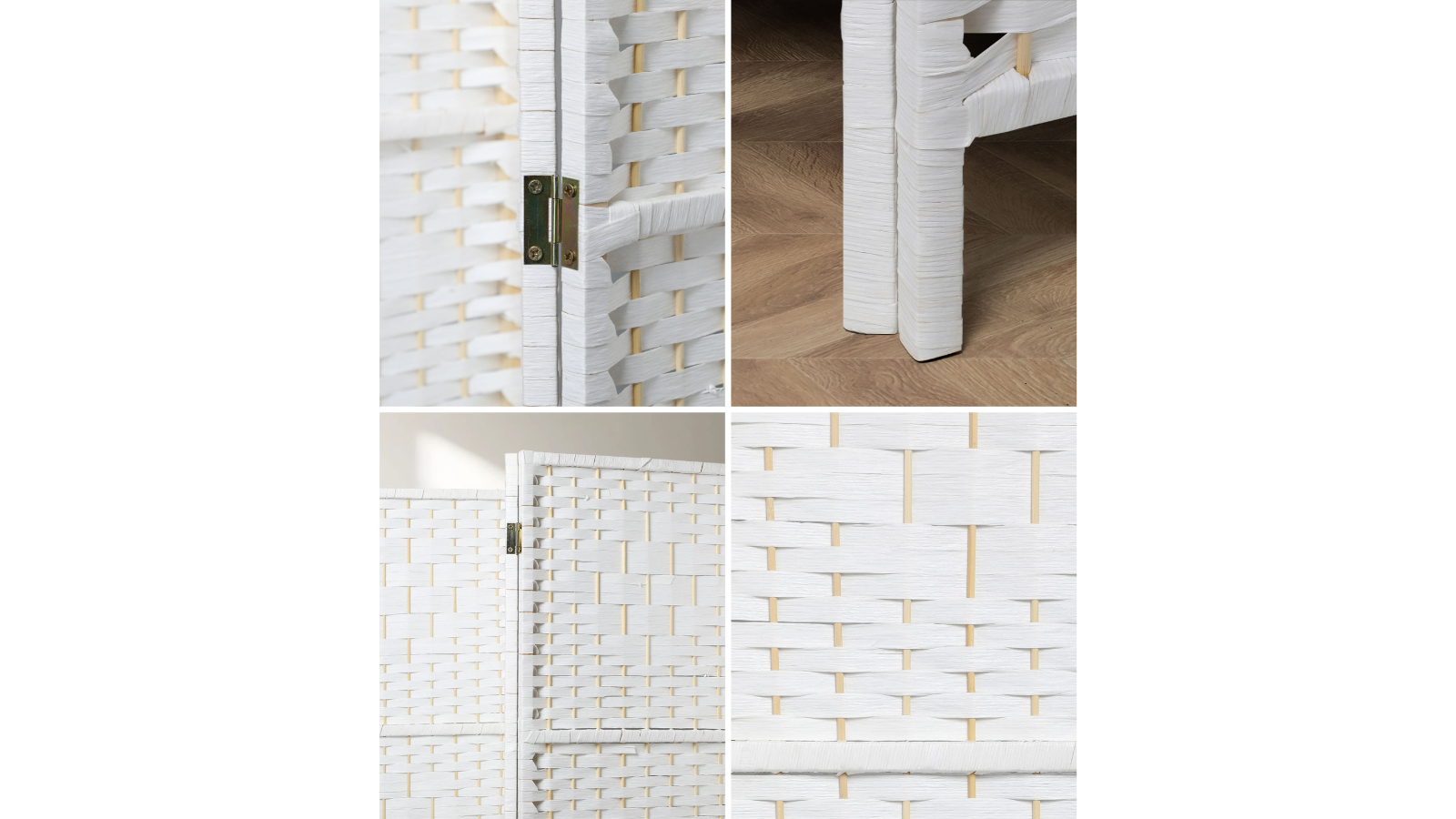 Oikiture White 6Panel Room Divider Harvey Norman