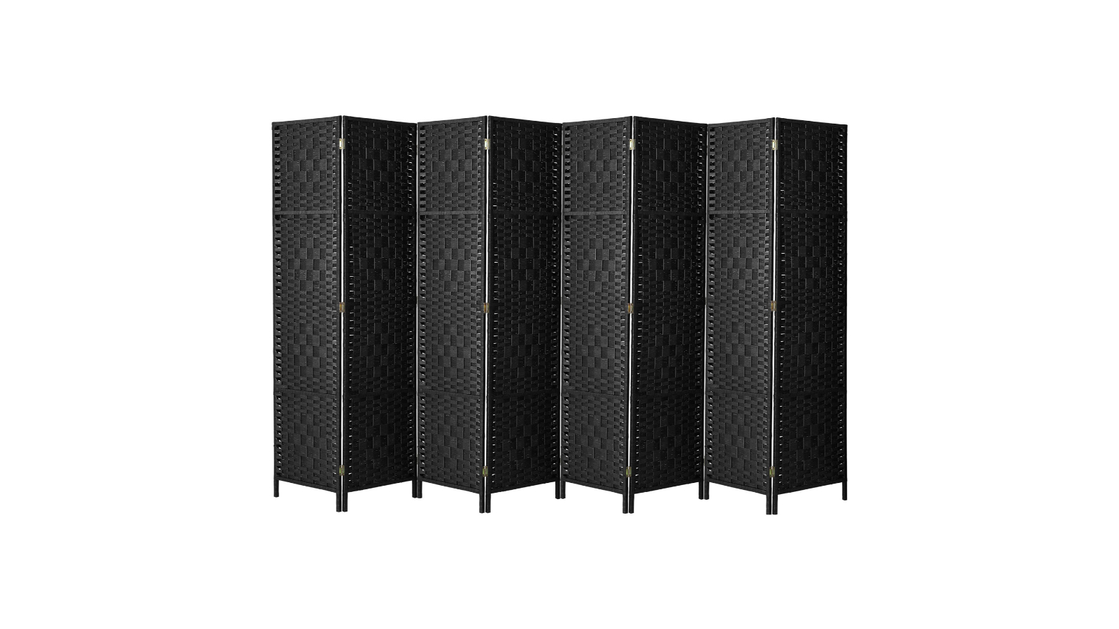 Oikiture Black 8-Panel Room Divider 