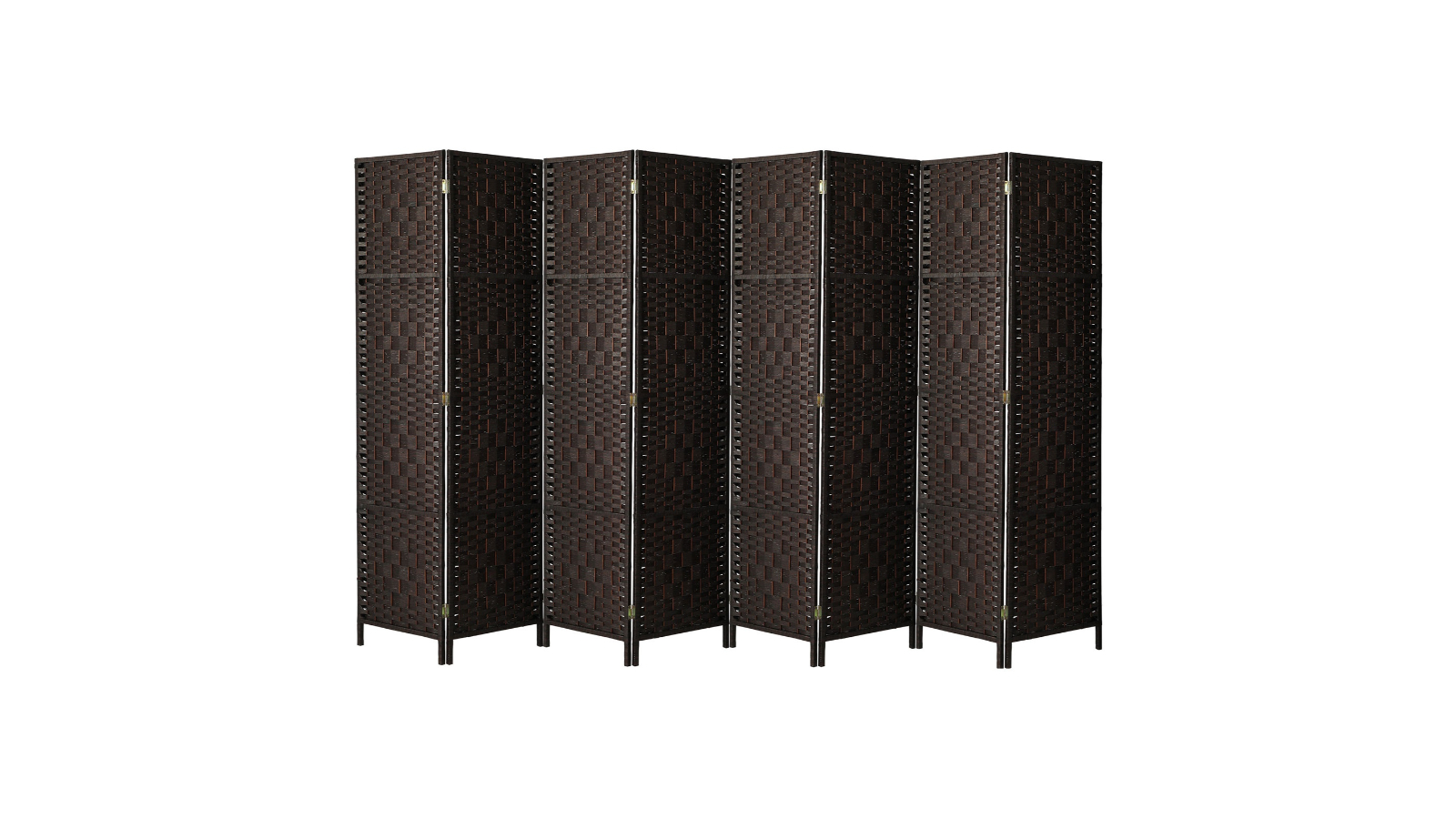 Oikiture Brown 8-Panel Room Divider 