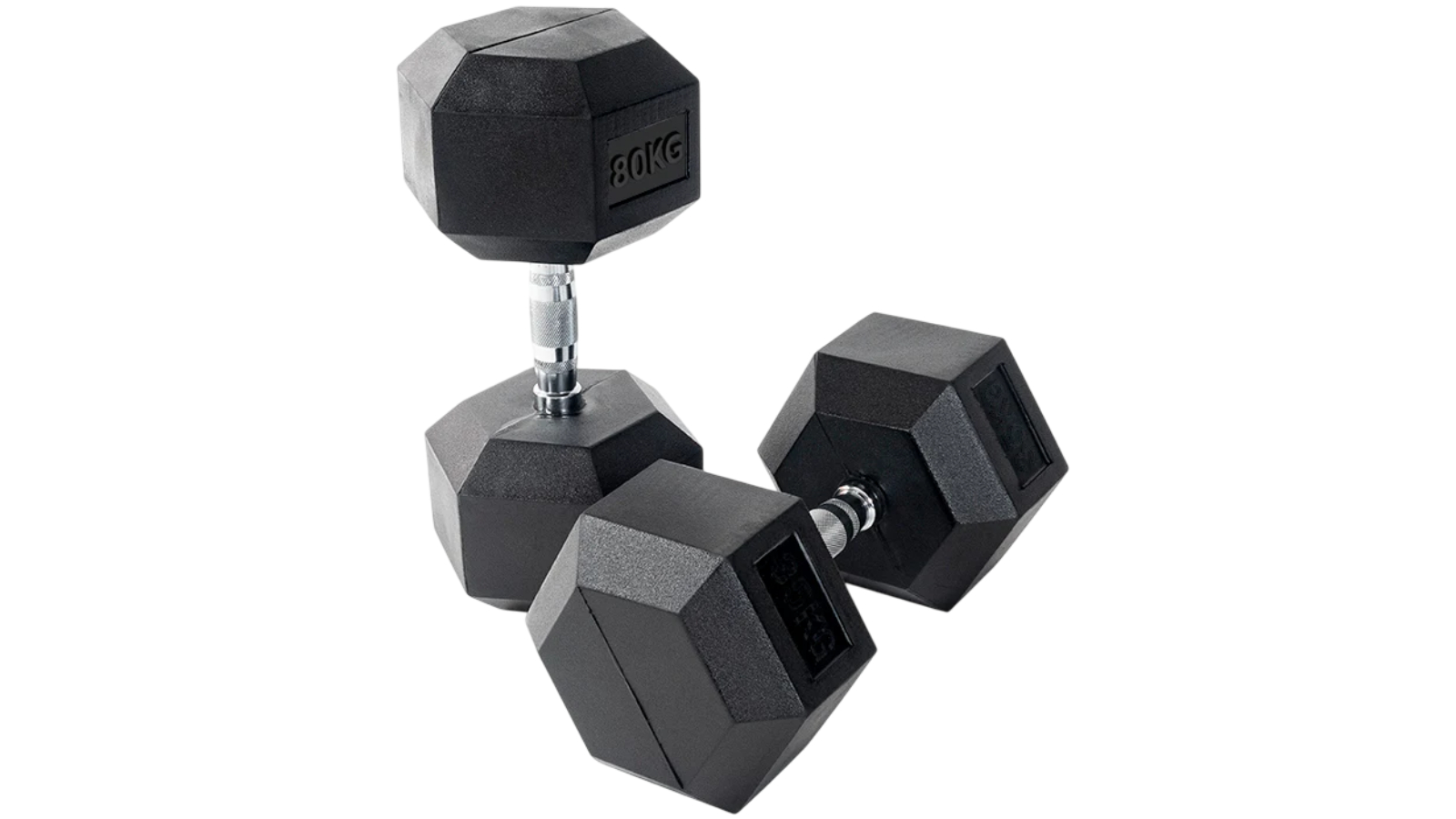 Orbit Fitness Rubber Hex Dumbbell