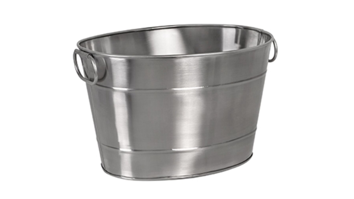 Moda Oval Beverage Tub Matte Stainless Steel - 36 x 22 x 27cm