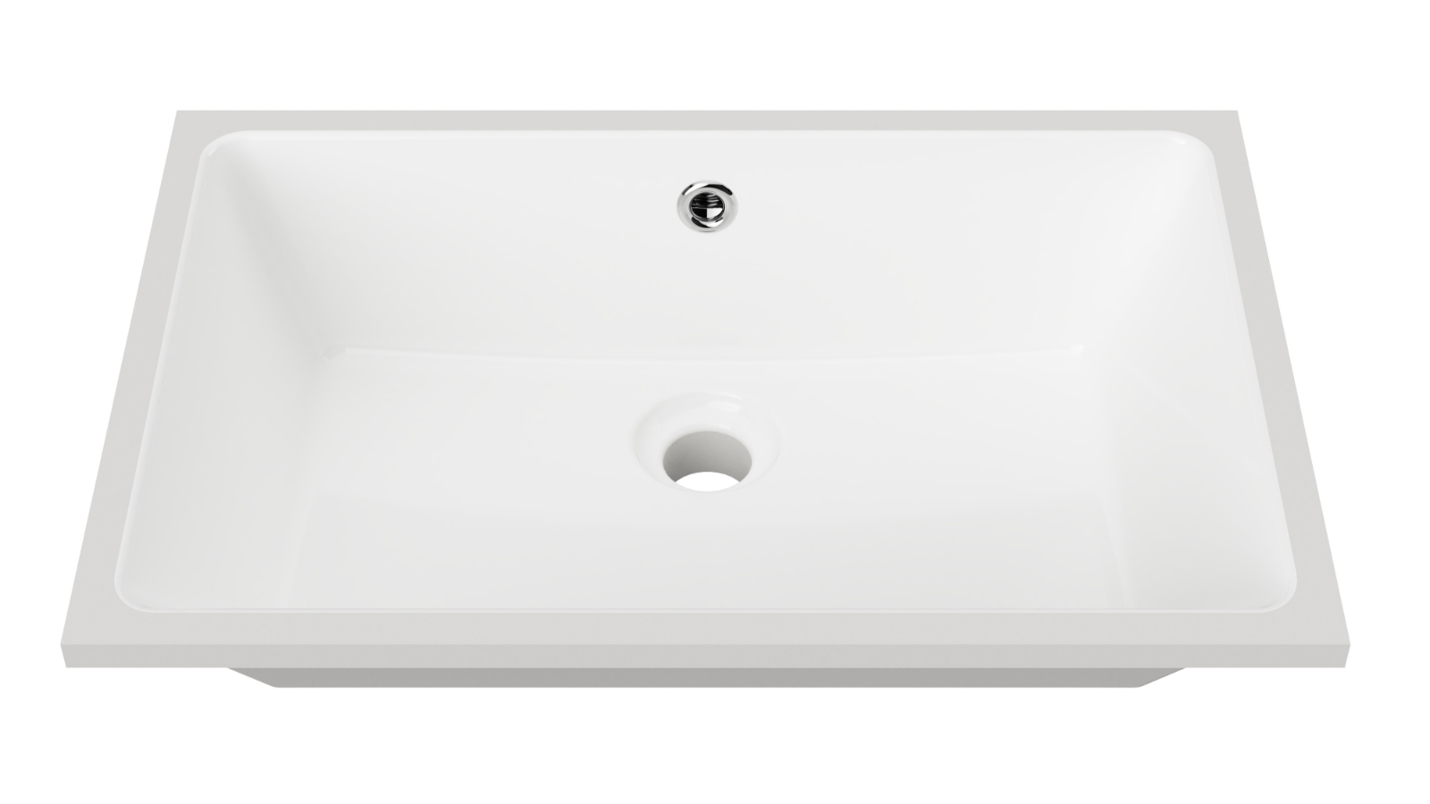 Timberline Rectangle 530mm Under Counter Basin - Gloss White