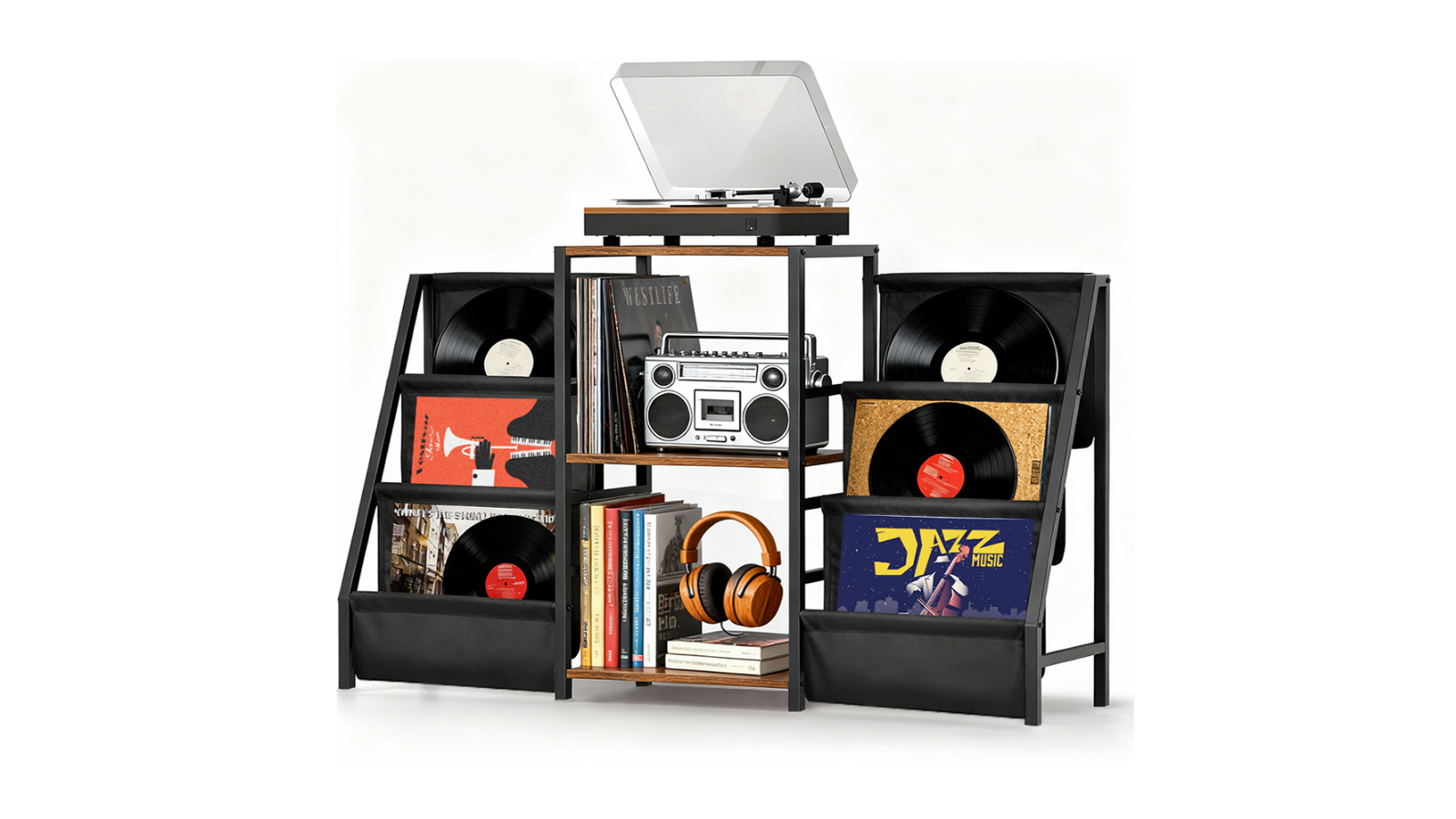 YS 129 x 30 x 74cm Record Player Stand