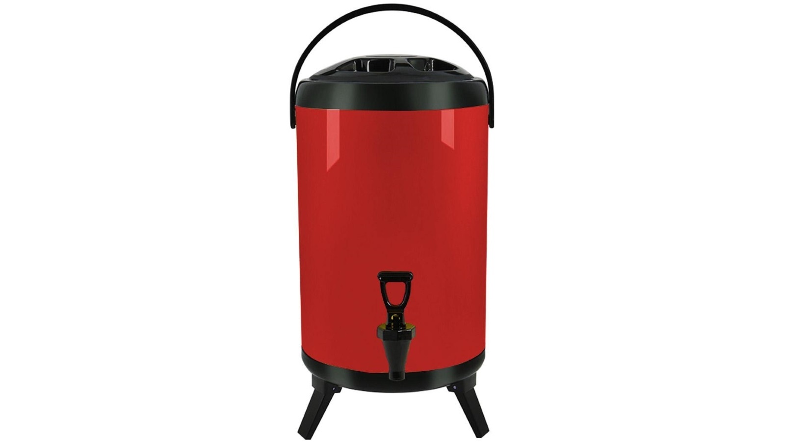 SOGA 14L Stainless Steel Milk Tea Barrel with Faucet - Red