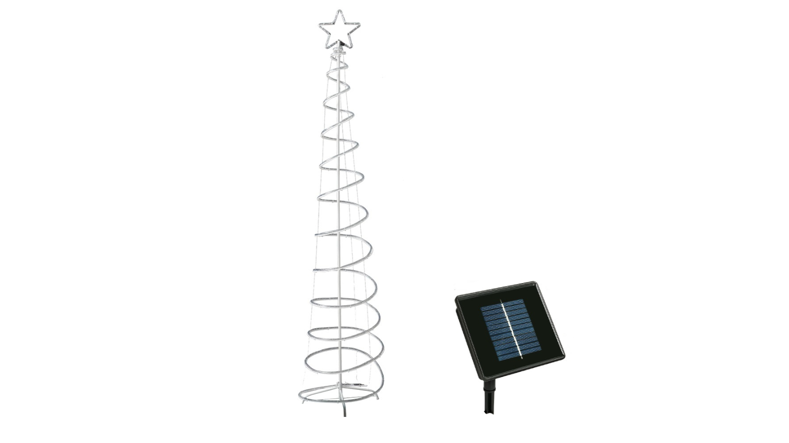Jingle Jollys 8 Modes Multi Colour Solar Christmas Tree Motif Lights - 2.4metre