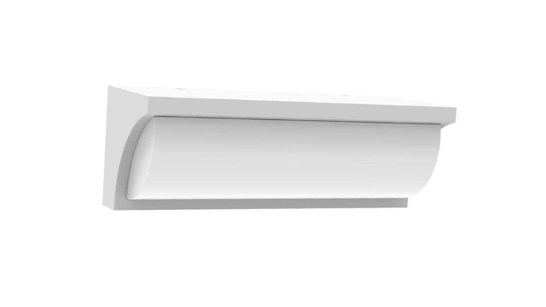 Repisa IP65 Curved Wedge Tri-CCT LED Exterior Wall Light with Opal Diffuser - Sand White