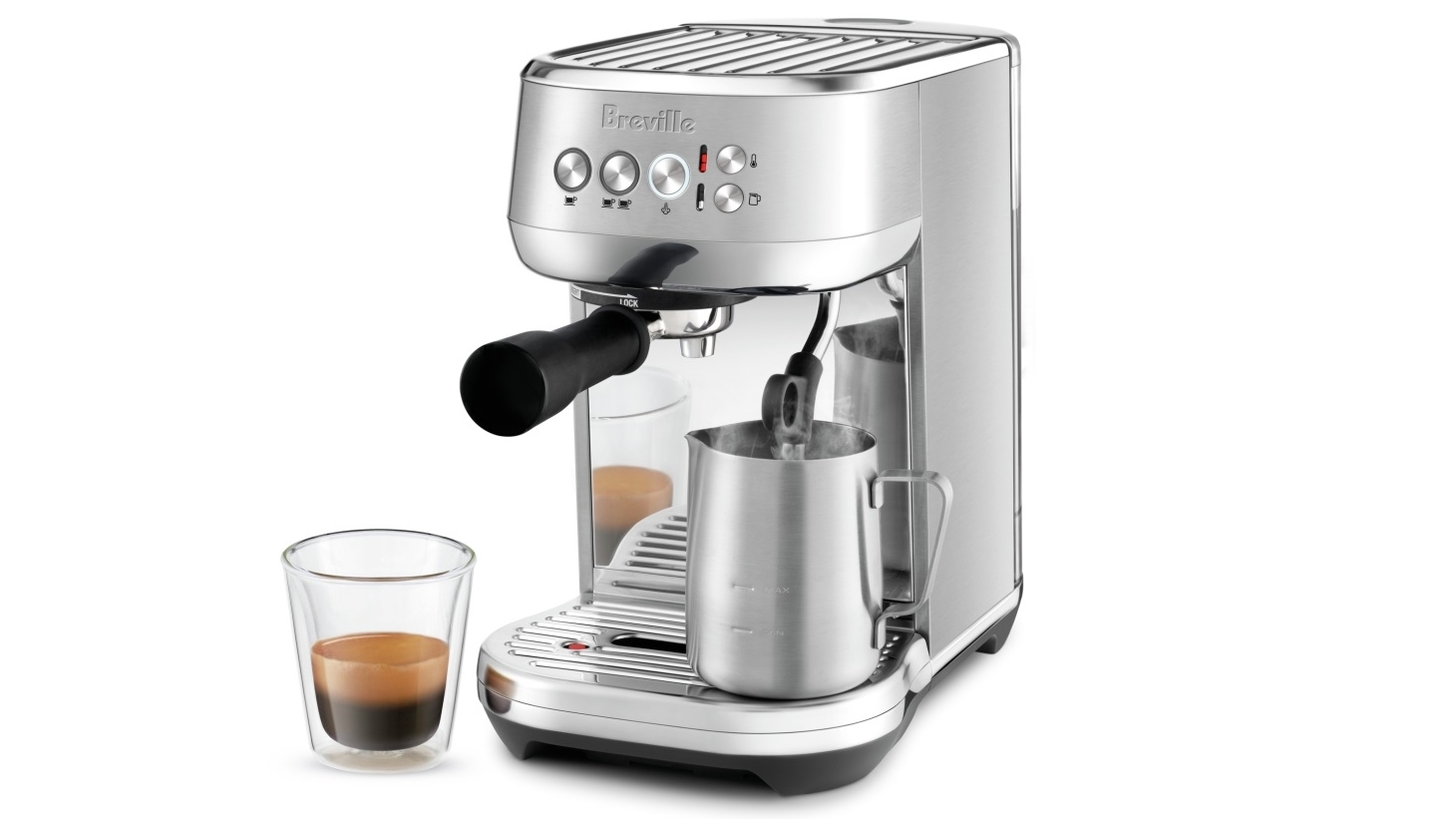 Breville The Bambino Plus Espresso Coffee Machine - Stainless Steel ...