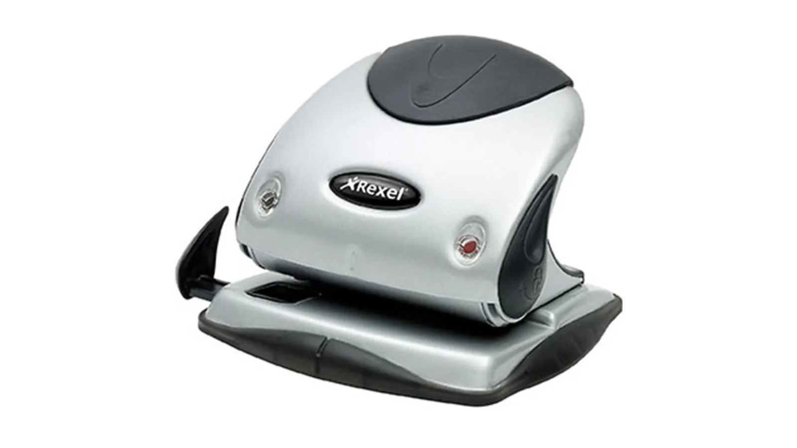 Rexel 2-Hole 25 Sheet Punch Clam - Silver/Black