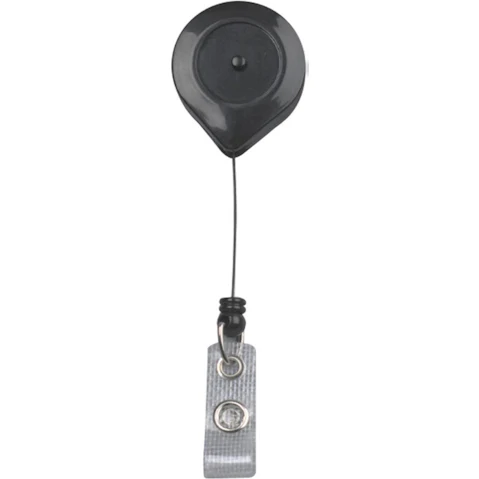 Rexel Retractable ID Cardholder with Lockable Strap - Black