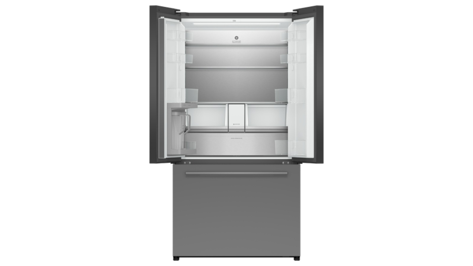 Fisher & Paykel 602L Series 7 Plumbed Autofill Pitcher French Door Fridge - Grey Glass