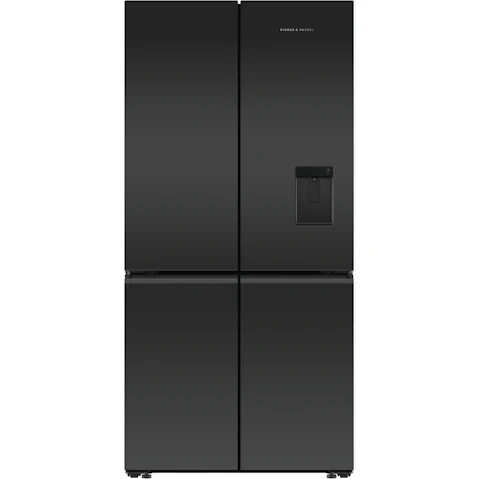 Fisher & Paykel 690L Series 7 Quad Door Refrigerator Freezer Ice & Water - Black
