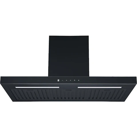 Euromaid 90cm Deluxe Flat Canopy Rangehood - Matte Black