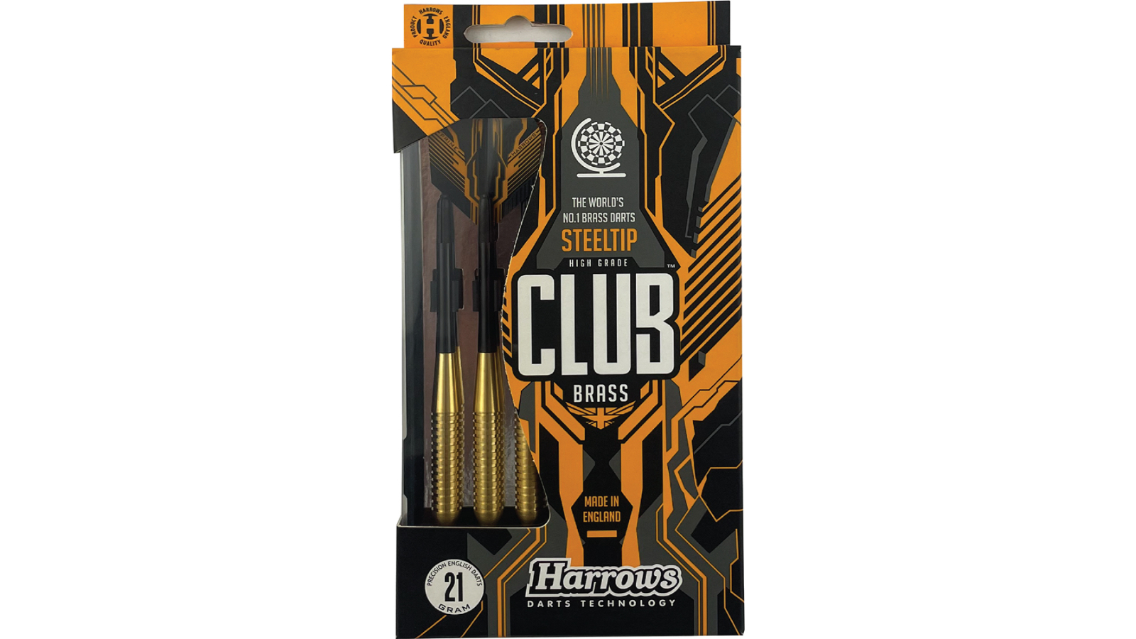 Harrows Brass Steel Tip Club Dart with Slimpack Carry Case - 21g