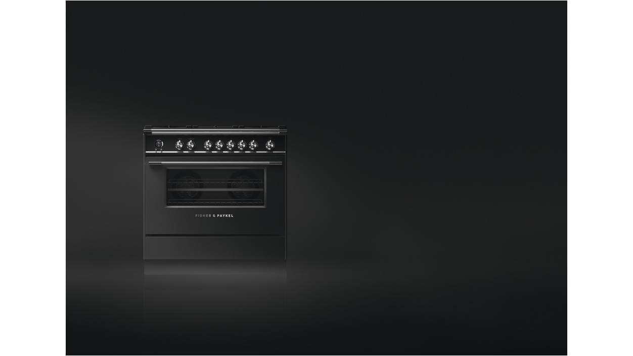Fisher & Paykel 900mm Pyrolytic Dual Fuel Freestanding Cooker Black