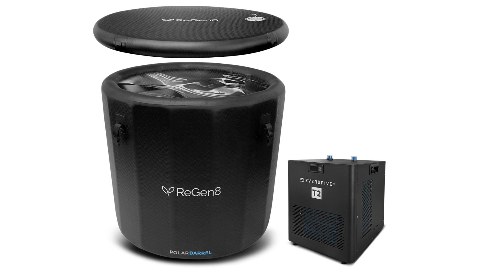 Regen8 PolarBarrel Cold Plunge Ice Bath with T2 Chiller Unit