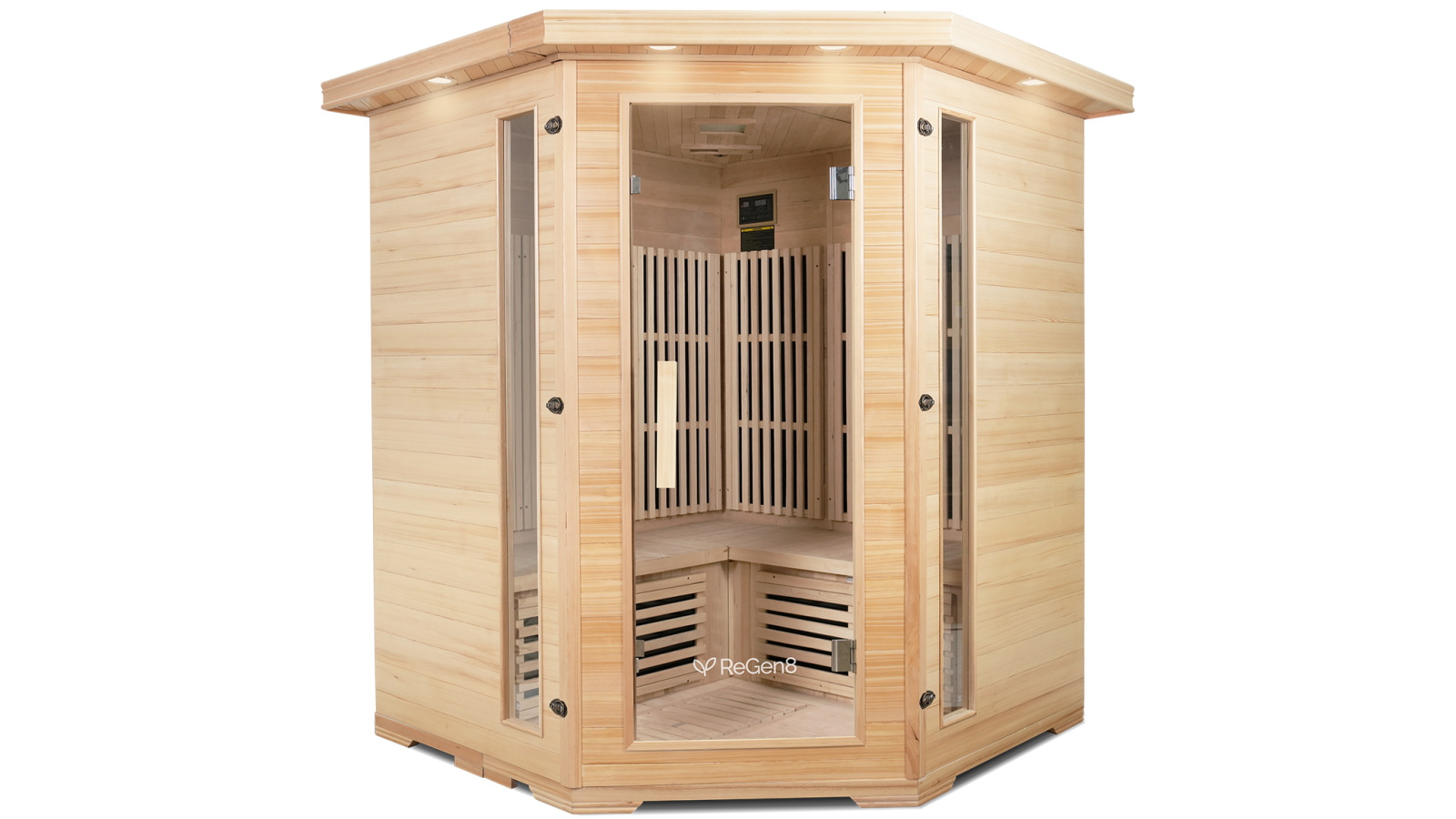 ReGen8 Quadro Corner 4-Person 2640W Infrared Sauna