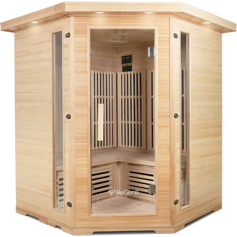 ReGen8 Quadro Corner 4-Person 2640W Infrared Sauna