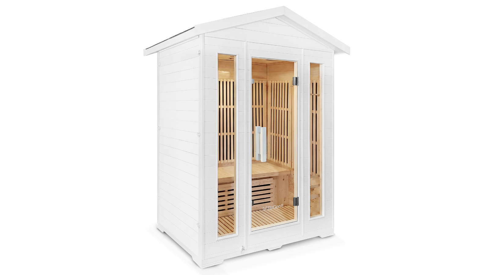 ReGen8 3-Person 2620W Outdoor Infrared Sauna - White | Harvey Norman