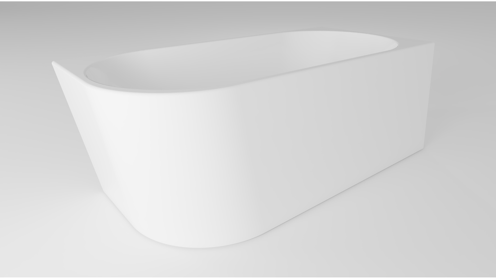 Studio 1 Florence 1700mm Right Hand Corner Bath - Gloss White
