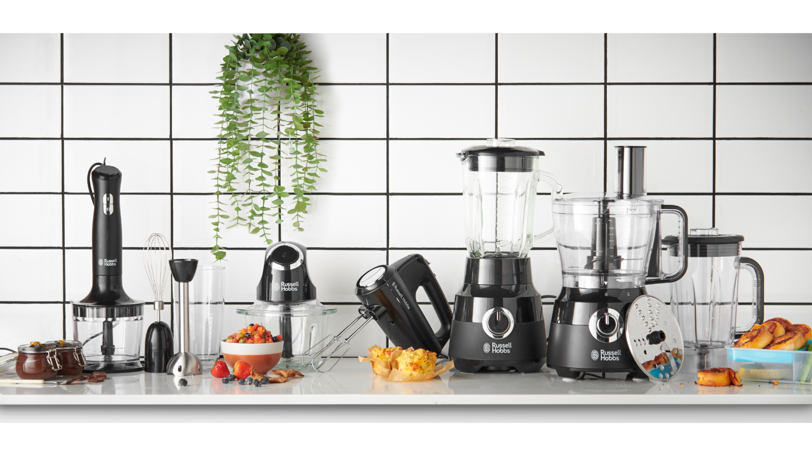 Russell Hobbs Desire Mini Chopper - Matte Black | Harvey Norman