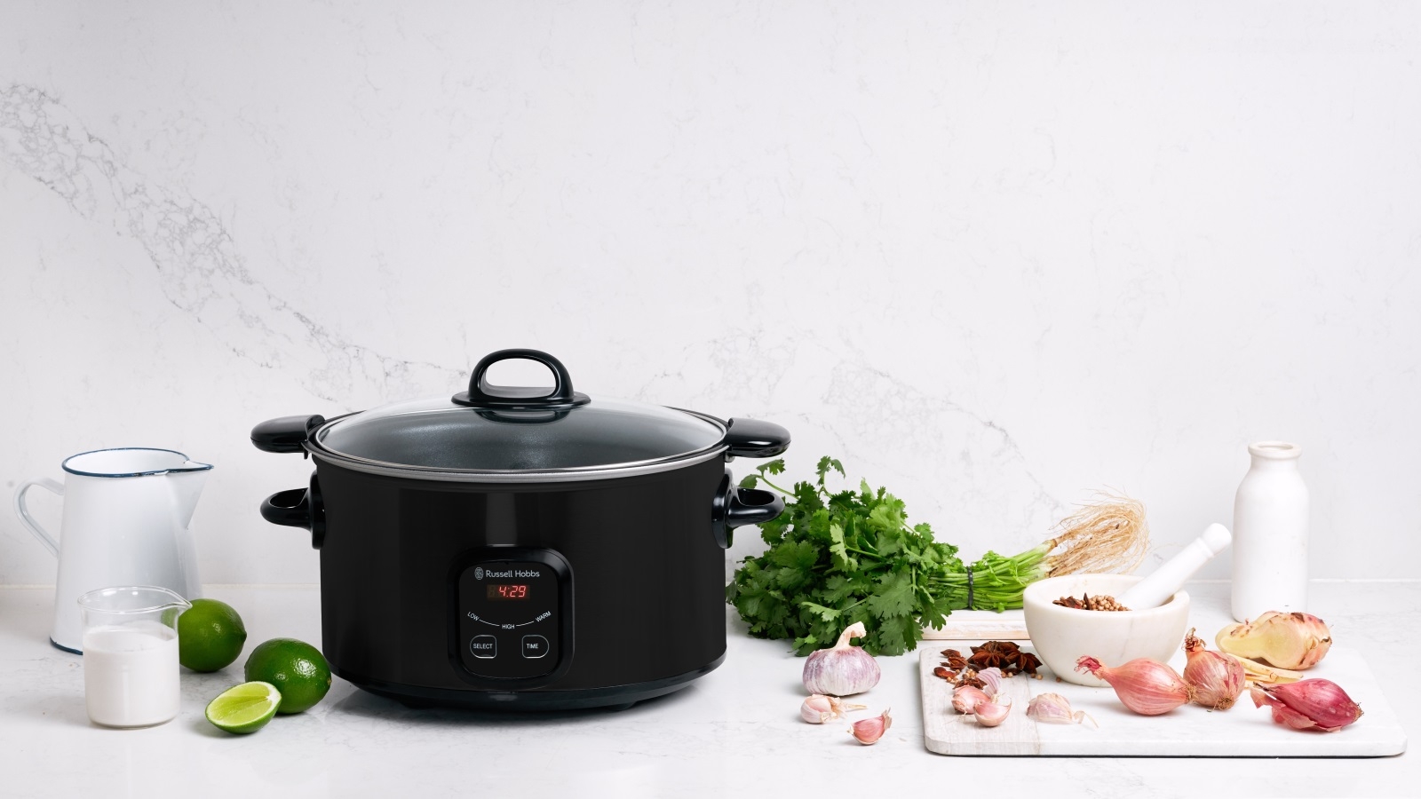Russell Hobbs 6L Searing Slow Cooker Matte Black Harvey Norman