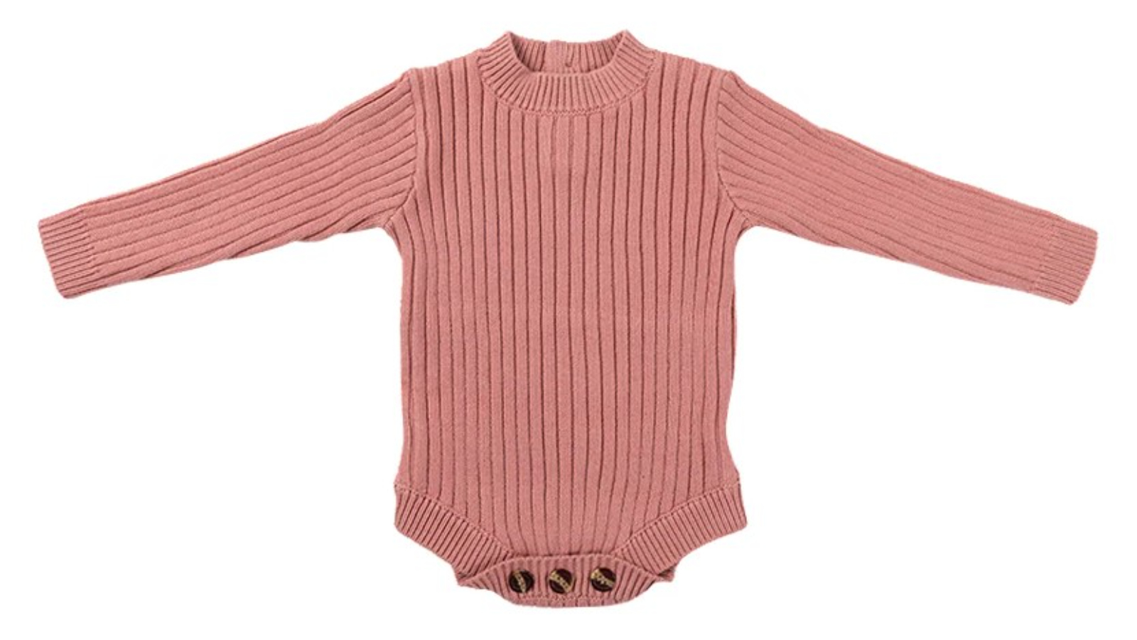 Ponchik Primrose Rib Knit Mock Neck Baby Bodysuit
