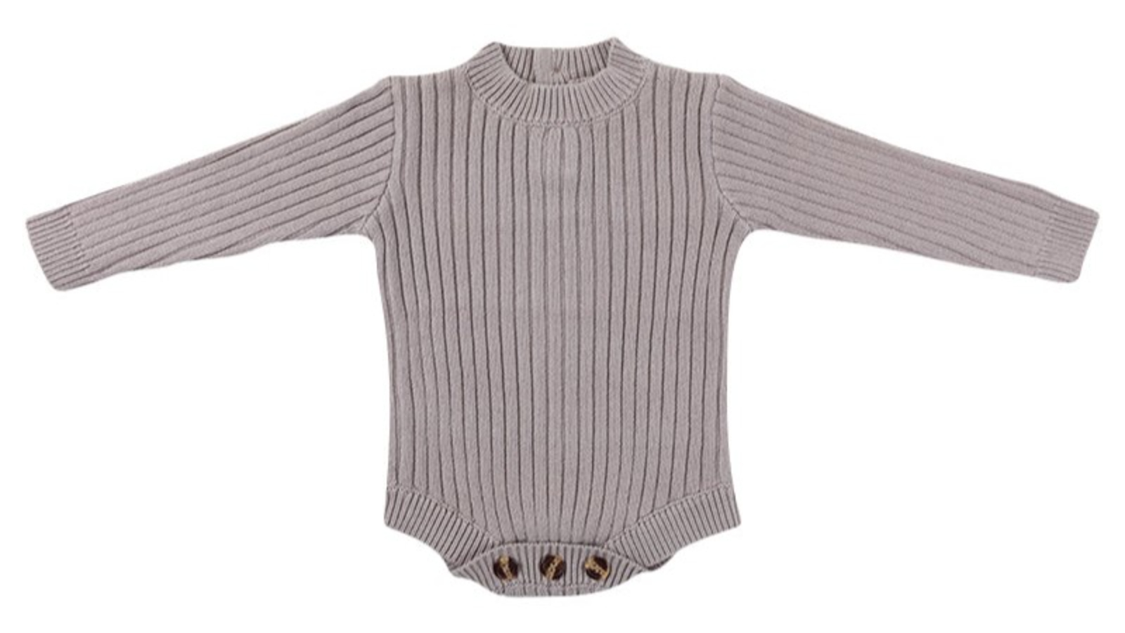 Ponchik Pebble Rib Knit Mock Neck Baby Bodysuit